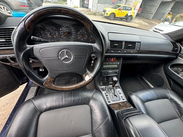 1997 Mercedes-Benz S-Класс 500 Long III (W140) Рестайлинг, синий, 1500000 рублей - вид 8