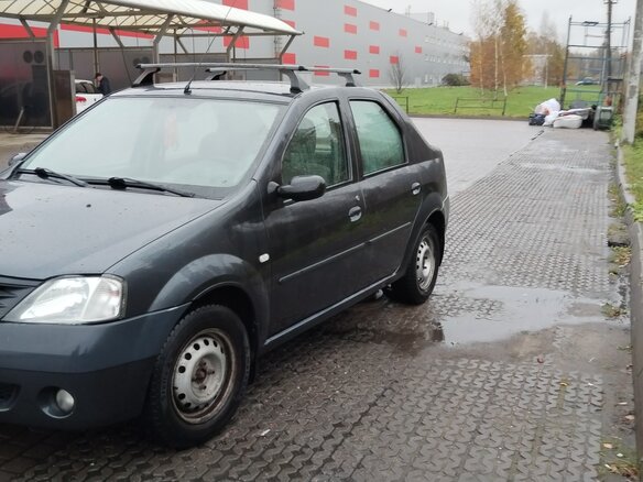 2007 Renault Logan I, серый, 300000 рублей - вид 1