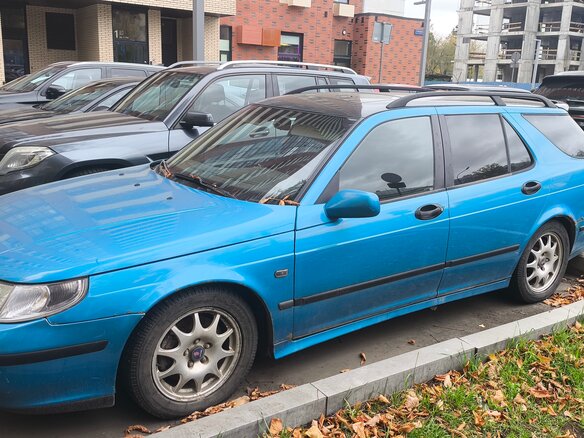 2002 Saab 9-5 I Рестайлинг, голубой, 427000 рублей