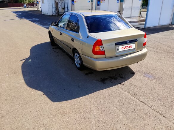 2005 Hyundai Accent ТагАЗ II, бежевый, 380000 рублей - вид 5