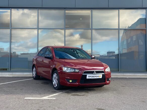 2007 Mitsubishi Lancer X, красный, 499000 рублей - вид 1