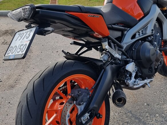 2014 Yamaha MT-09 (FZ-09), оранжевый, 500000 рублей - вид 8