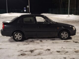 2008 Hyundai Accent ТагАЗ II, чёрный, 335000 рублей, вид 4