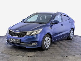 2016 Kia Rio III Рестайлинг, синий, 1080000 рублей, вид 1