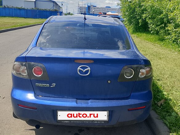 2007 Mazda 3 I (BK) Рестайлинг, синий, 500000 рублей - вид 3