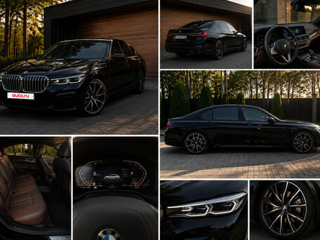 2020 BMW 7 серии Long 730Ld xDrive VI (G11/G12) Рестайлинг, чёрный, 5400000 рублей, вид 2