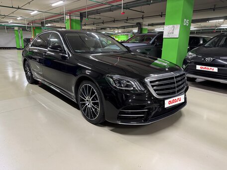 2018 Mercedes-Benz S-Класс 350 d Long VI (W222, C217) Рестайлинг, чёрный, 3900000 рублей, вид 3