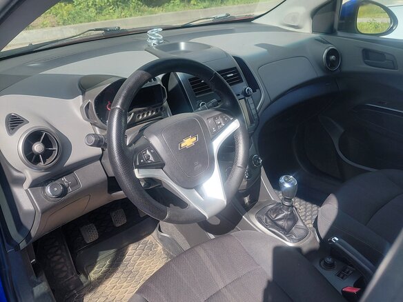 2012 Chevrolet Aveo II, синий, 530000 рублей - вид 4