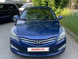 2016 Hyundai Solaris I Рестайлинг, синий, 890000 рублей, вид 4