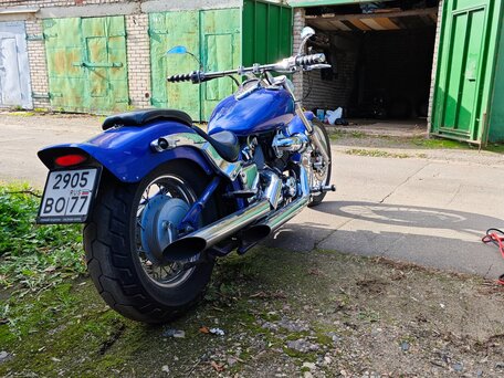 2002 Yamaha XVS400 Drag Star, синий, 470000 рублей, вид 5