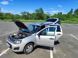 2014 Lada (ВАЗ) Kalina II, серебристый, 337000 рублей, вид 4