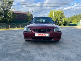 2005 Hyundai Accent ТагАЗ II, красный, 210000 рублей, вид 2