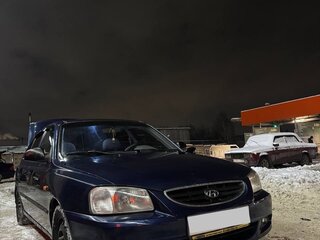2007 Hyundai Accent ТагАЗ II, синий, 200000 рублей, вид 4