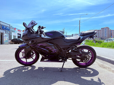 2008 Kawasaki Ninja 250R, фиолетовый, 320000 рублей, вид 3