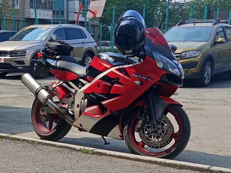 2001 Kawasaki ZX-6R Ninja, красный, 460000 рублей, вид 1