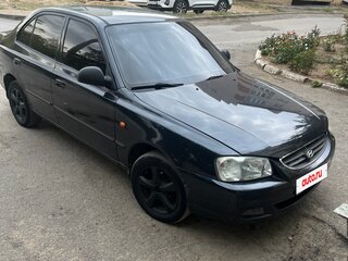 2007 Hyundai Accent ТагАЗ II, чёрный, 445000 рублей, вид 4