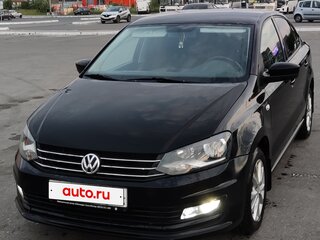 2017 Volkswagen Polo V Рестайлинг, чёрный, 1341999 рублей, вид 1