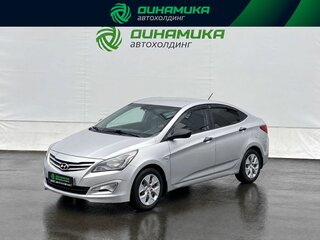 2014 Hyundai Solaris I Рестайлинг, серебристый, 788000 рублей, вид 1