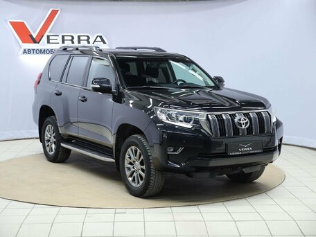 2018 Toyota Land Cruiser Prado 150 Series Рестайлинг 2, чёрный, 5250000 рублей, вид 3