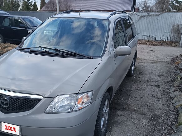 2002 Mazda MPV II (LW), серый, 700000 рублей - вид 3