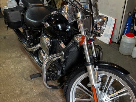 2007 Kawasaki VN900 Vulcan, чёрный, 450000 рублей, вид 1