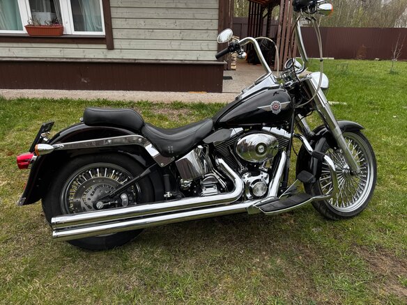 2003 Harley-Davidson Fat Boy, чёрный, 850000 рублей - вид 3