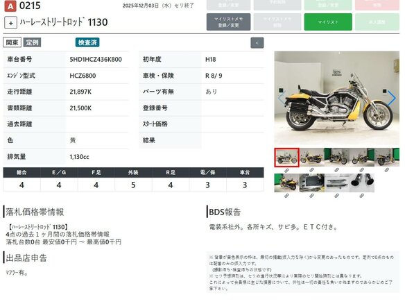 2005 Harley-Davidson V-Rod, жёлтый, 729000 рублей - вид 10