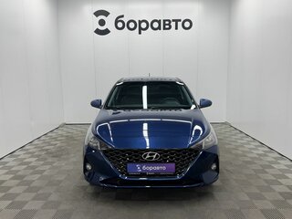 2021 Hyundai Solaris II Рестайлинг, синий, 1580000 рублей, вид 3