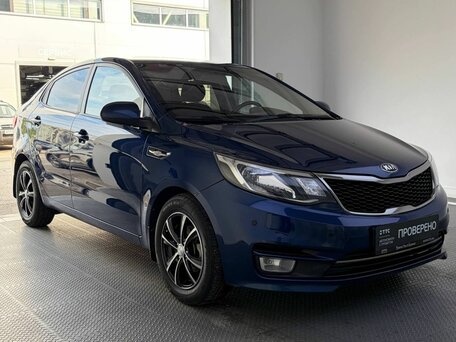 2015 Kia Rio III Рестайлинг, синий, 1019000 рублей, вид 3