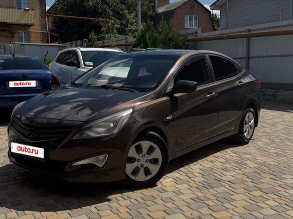 2014 Hyundai Solaris I Рестайлинг, коричневый, 849000 рублей - вид 6