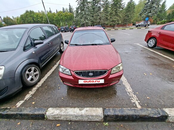 2004 Hyundai Accent ТагАЗ II, красный, 300000 рублей - вид 1