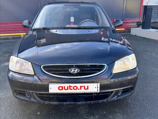 2008 Hyundai Accent ТагАЗ II, чёрный, 320000 рублей, вид 1