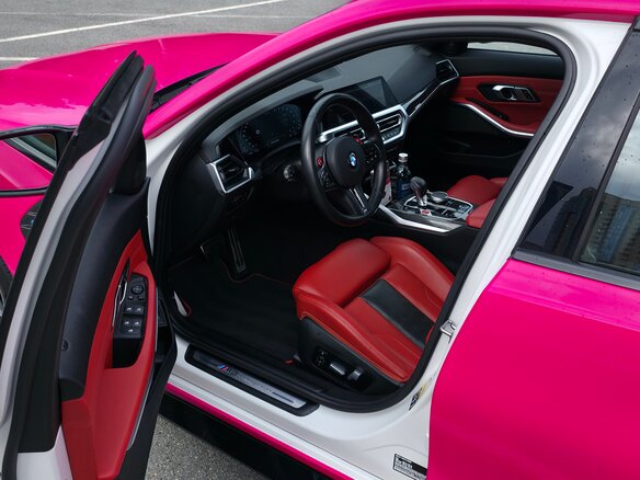 2022 BMW M3 Competition Package VI (G80), розовый, 7750000 рублей - вид 39