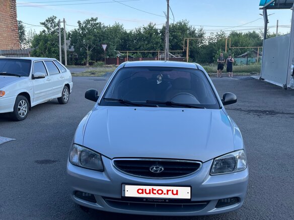2009 Hyundai Accent ТагАЗ II, серебристый, 460000 рублей