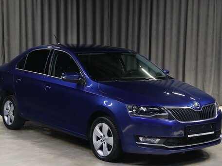 2017 Skoda Rapid I Рестайлинг, синий, 999000 рублей, вид 3