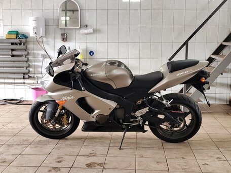 2006 Kawasaki ZX-6 Ninja, золотистый, 485000 рублей, вид 3