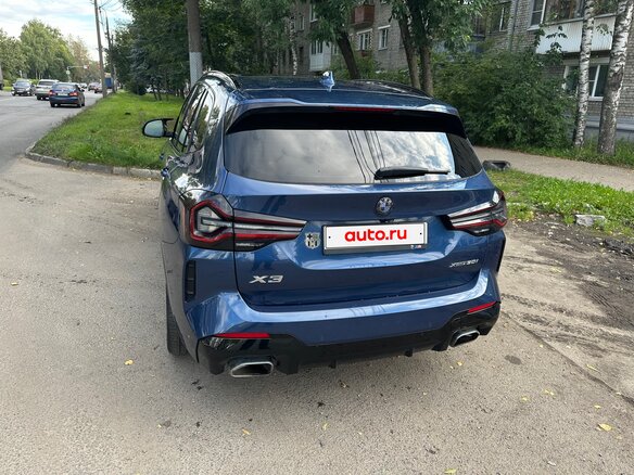 2022 BMW X3 30i xDrive III (G01) Рестайлинг, синий - вид 3