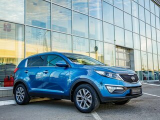 2014 Kia Sportage III Рестайлинг, синий, 1258000 рублей, вид 1
