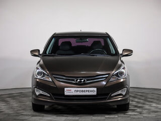 2014 Hyundai Solaris I Рестайлинг, коричневый, 733777 рублей, вид 2