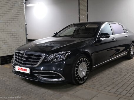 2017 Mercedes-Benz Maybach S-Класс 560 I (X222) Рестайлинг, чёрный, 6590000 рублей, вид 2