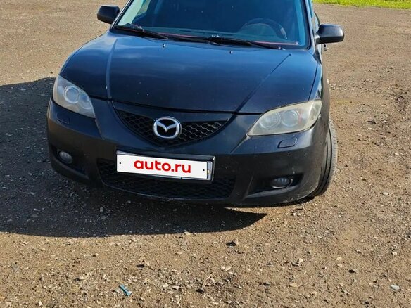 2007 Mazda 3 I (BK) Рестайлинг, чёрный, 375000 рублей