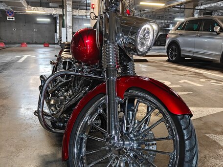 2007 Harley-Davidson Softail Deluxe, красный, 1150000 рублей, вид 4