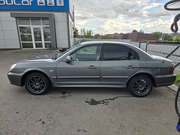2005 Hyundai Sonata ТагАЗ IV (EF) Рестайлинг, серый, 550000 рублей - вид 7