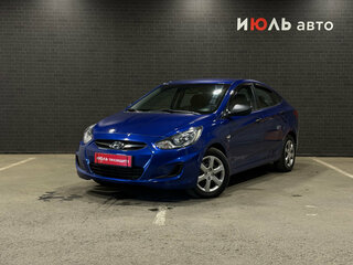 2013 Hyundai Solaris I, синий, 1049000 рублей, вид 1