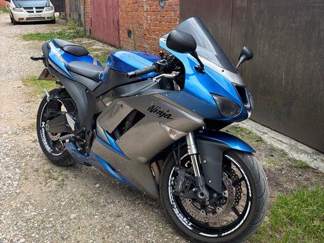 2008 Kawasaki ZX-6R Ninja, синий, 450000 рублей, вид 1