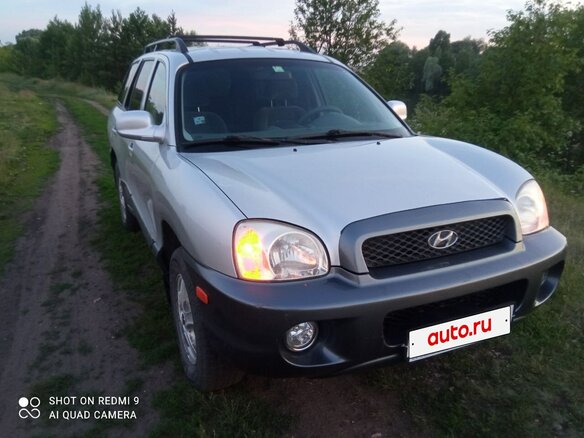 2002 Hyundai Santa Fe I, серебристый, 550000 рублей - вид 3