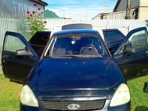 2008 Lada (ВАЗ) Priora I, чёрный, 139000 рублей