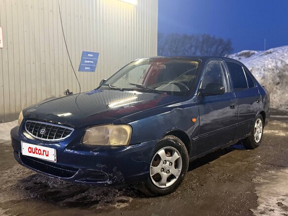 2006 Hyundai Accent ТагАЗ II, синий, 150000 рублей