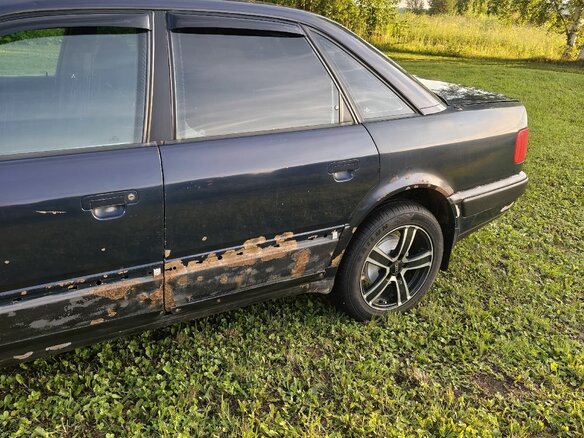 1992 Audi 100 IV (C4), синий, 165000 рублей - вид 5