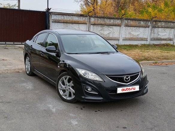 2010 Mazda 6 II (GH) Рестайлинг, чёрный - вид 6